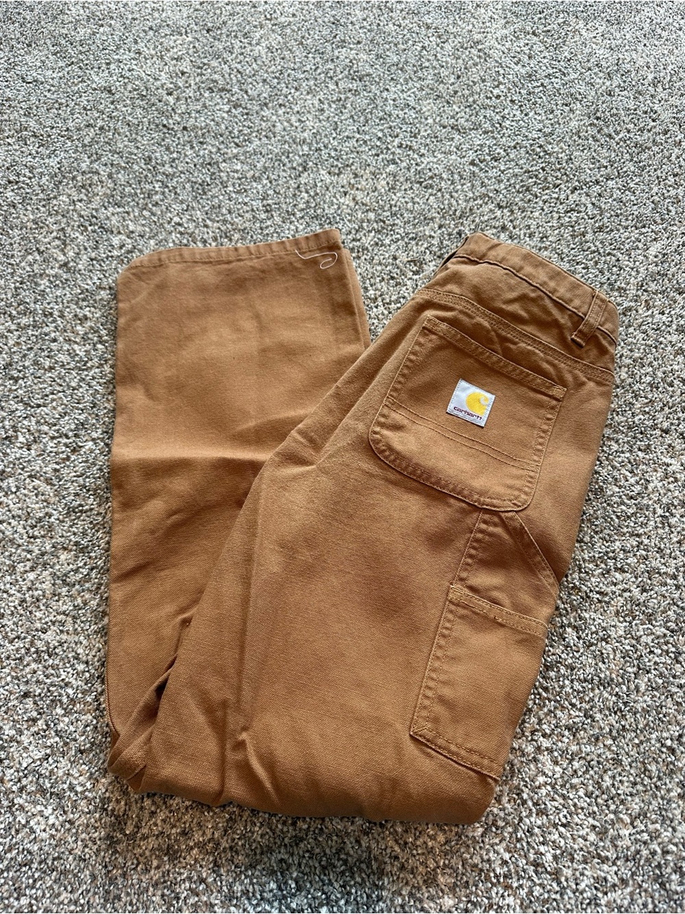Carhartt Kids Brown Work Jeans - Classic Tan/Brown - Picture 2 of 2